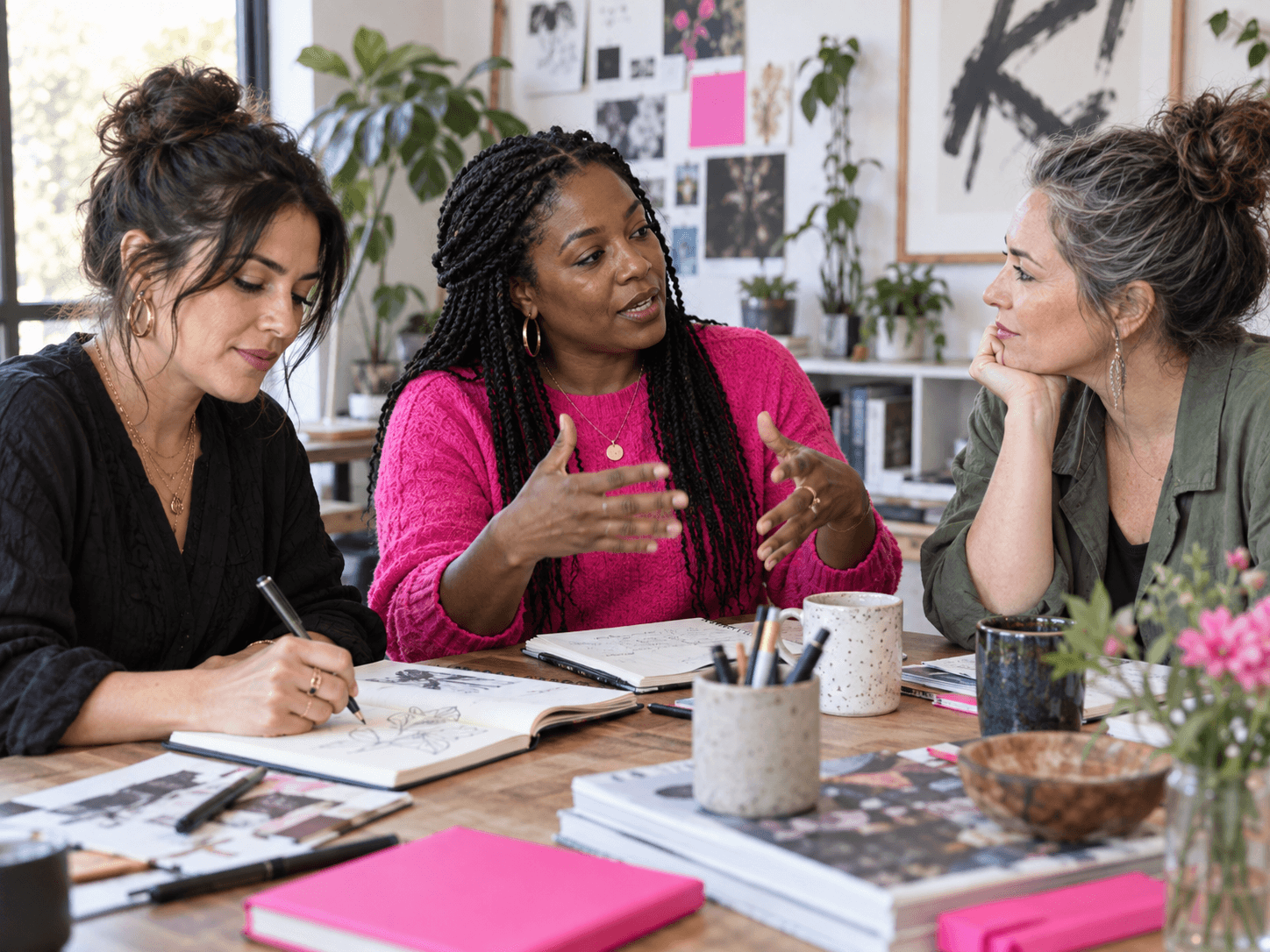 Women talking together at a gathering